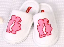 Badslippers Dutch pink
