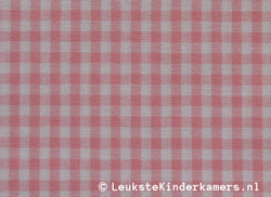 Hoeslaken ruitje roze