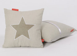 Knuffelkussen Star beige