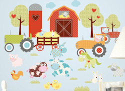 Muurstickers Happy Barnyard