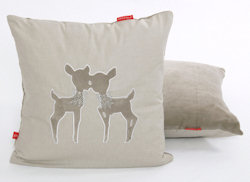 Sierkussen Hertjes beige strass