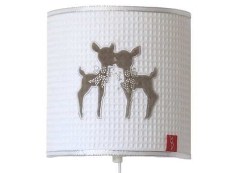Wandlamp Hertjes beige strass